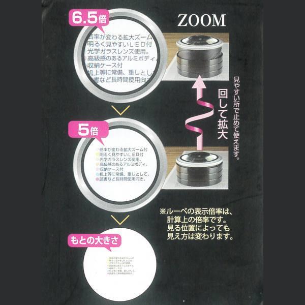 ルーペ 拡大鏡 ズーム式卓上ルーペ PIKA ZOOM ズーム機能付きルーペ