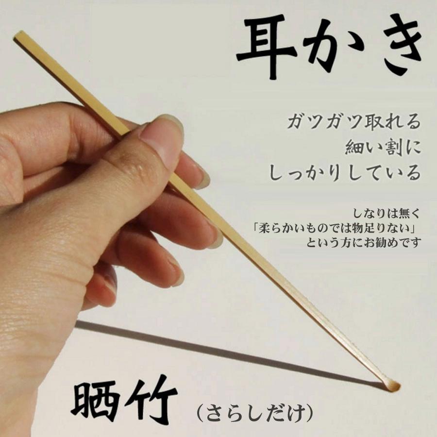 送料無料 極細耳かき 晒竹 スス竹(丸) スス竹(半円)と漆塗り耳かき入れ