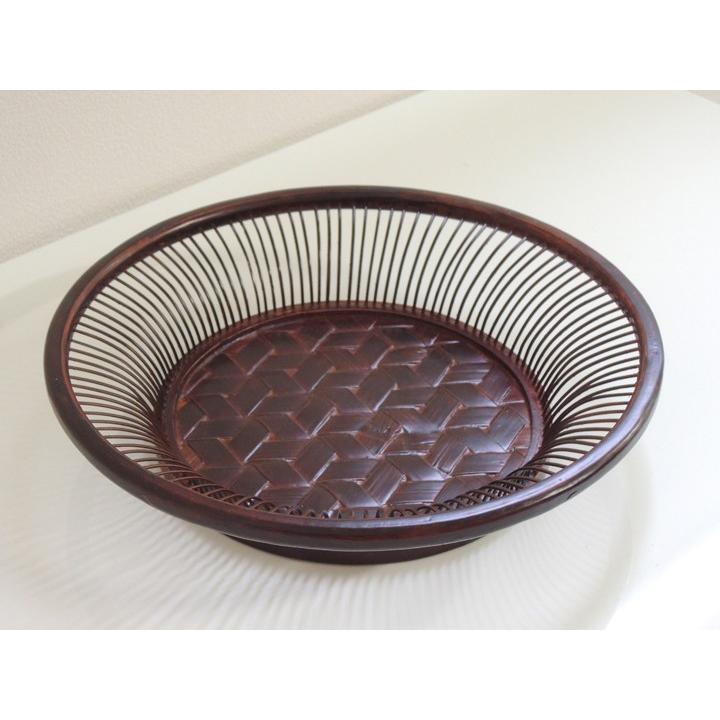 菓子器 フタ無し 竹製 お茶菓子入れ 職人手作り 職人の技術が結集した