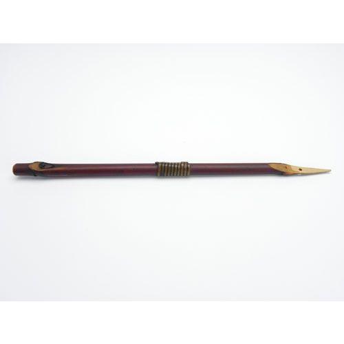 竹ペン 細 約20cm 昔ながらのペン 寝かせると細く書ける 徐々にかすれ