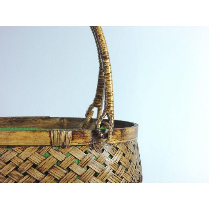 竹すかし編みバッグ 33番 竹かご 竹バッグ かごバッグ マルシェ かご