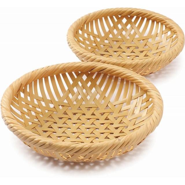 在庫要確認 麻の葉丸篭 S R16cm×H4.5cm 国産 日本製 別府産 カゴ 篭 籠 