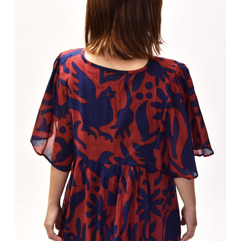 インド綿ワンピース エスニックワンピース ドレス レディース