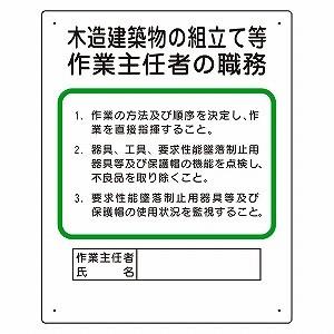 356 25a 作業主任者職務表示板 木造建築物の組立て等作業主任者の職務 エコユニボード 500 400 1mm厚 ユニット Unit 356 25 トモエモン 通販 Yahoo ショッピング