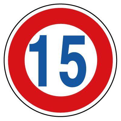 標識 道路標識 構内用 規制標識 最高速度15km 片面表示 600mmφ ユニット