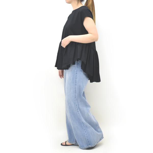 MICA&DEAL マイカアンドディール ドッキングフレアTシャツ フレンチスリーブ 0126209138 レディースの画像
