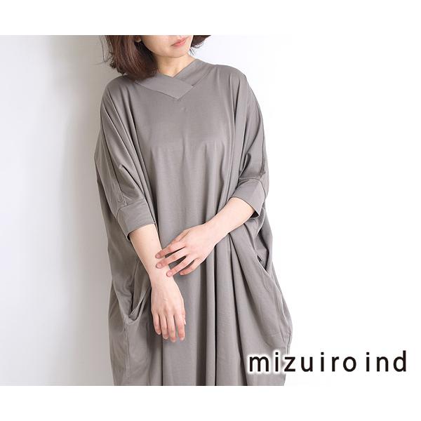 Mizuiro Ind ミズイロインド Vネックワイドワンピース 1 レディース Miz 1 Trois Webshop 通販 Yahoo ショッピング