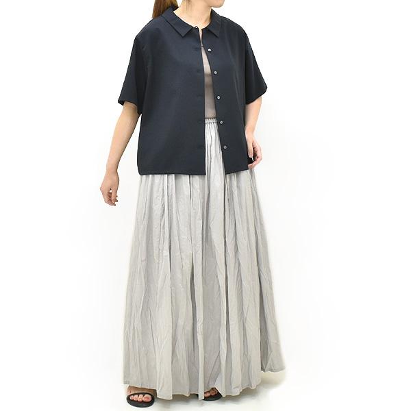 mizuiroind ハーフスリーブシャツ　グレー mizuiroind（ミズイロインド） 【セール/30%OFF】mizuiro ind ハーフ