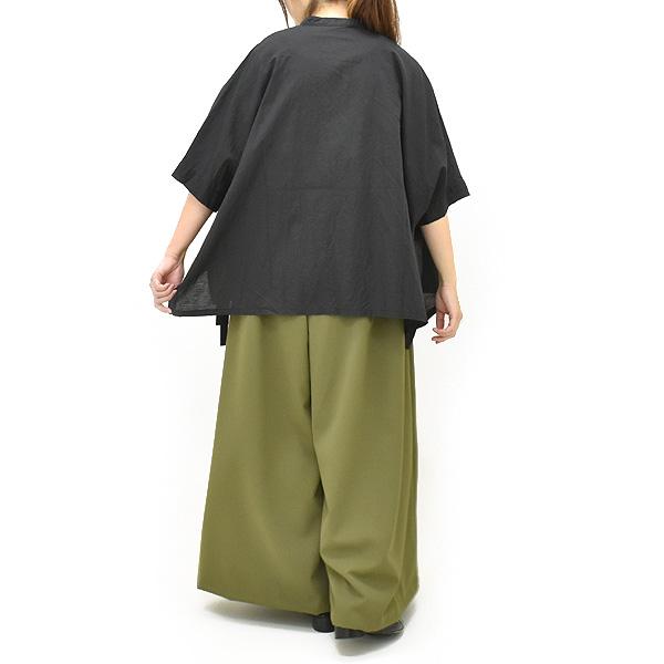 mizuiroind（ミズイロインド） コットンリネンスタンドカラーワイド