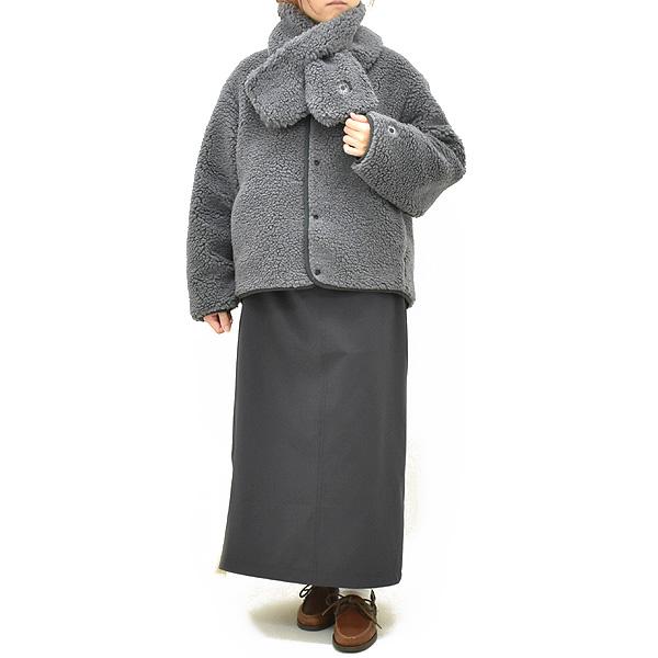 美品】Orcival オーシバル ボアコート フリース ダークグレー 1 美品