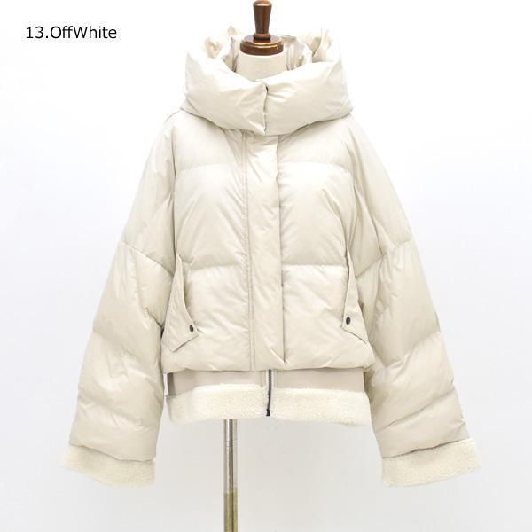 PASSIONE（パシオーネ） フード付きレイヤードダウンジャケット 546427