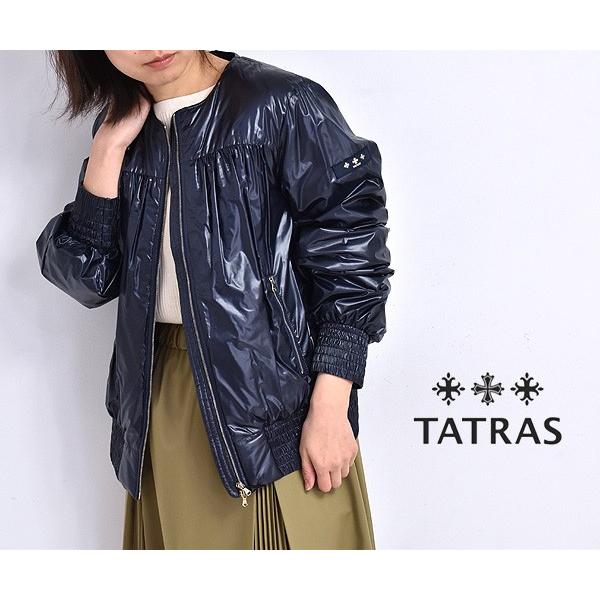 美品/専用ケース付⭐️タトラス　ノーカラーブルゾン　LERICI ダウン ネイビー 2019SS】 TATRAS タトラス 