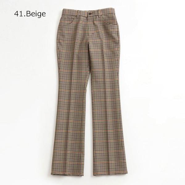 THE SHINZONE シンゾーン PLAID PANTS チェックフレアパンツ 22AMSPA03 