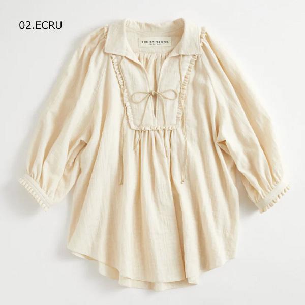 THE SHINZONE シンゾーン ガーゼスモックブラウス GAZE SMOCK BLOUSE 24MMSBL02｜y-trois｜11