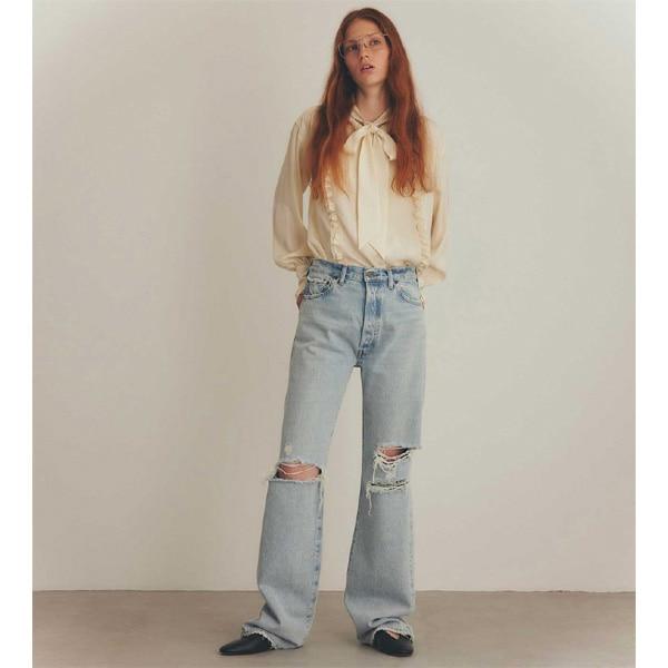 THE SHINZONE リボンブラウス Shinzone（シンゾーン）】OPEN RIBBON BLOUSE