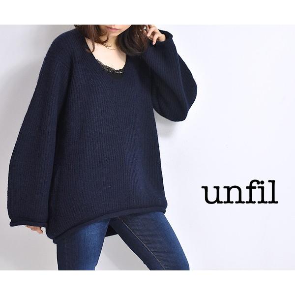 unfilアンフィルベビーアルパカ Vネックニットベストbshop unfilアン