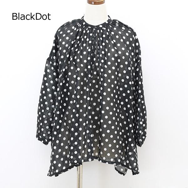 Veritecoeur ドットワイドギャザーブラウス VC-2392 Veritecoeur ヴェリテクール ドットワイドギャザーブラウス VC