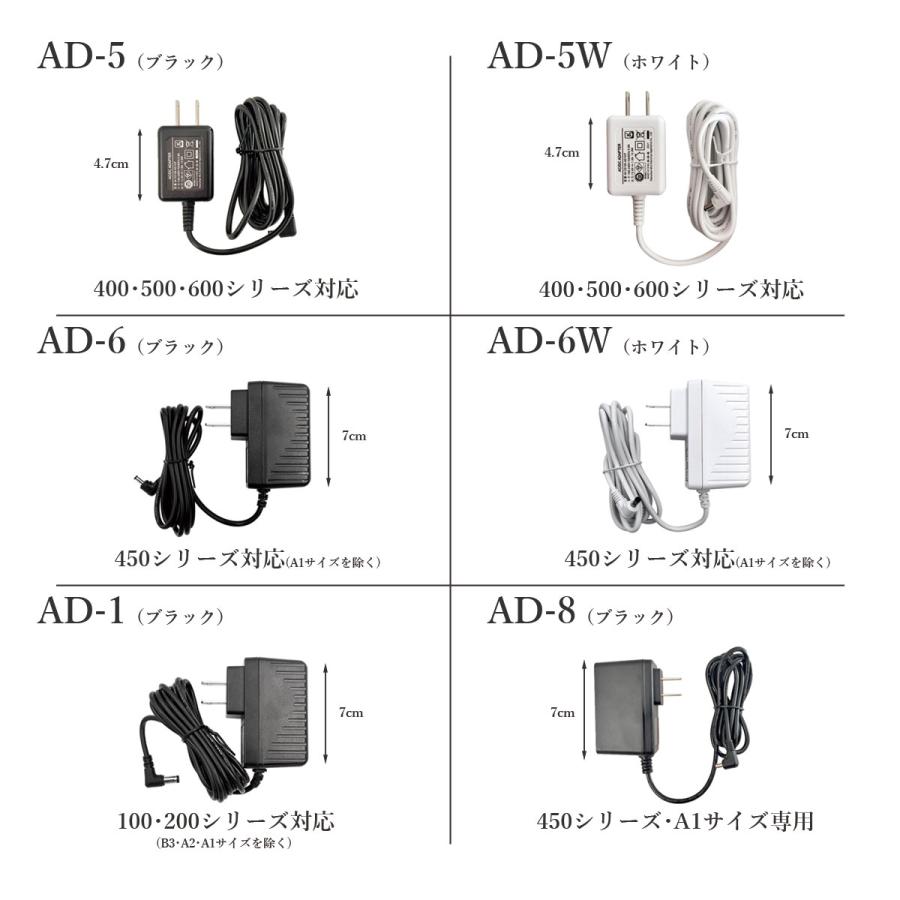 トレビュアー専用 AC電源アダプター 400-W/500-W/600-Wシリーズ対応
