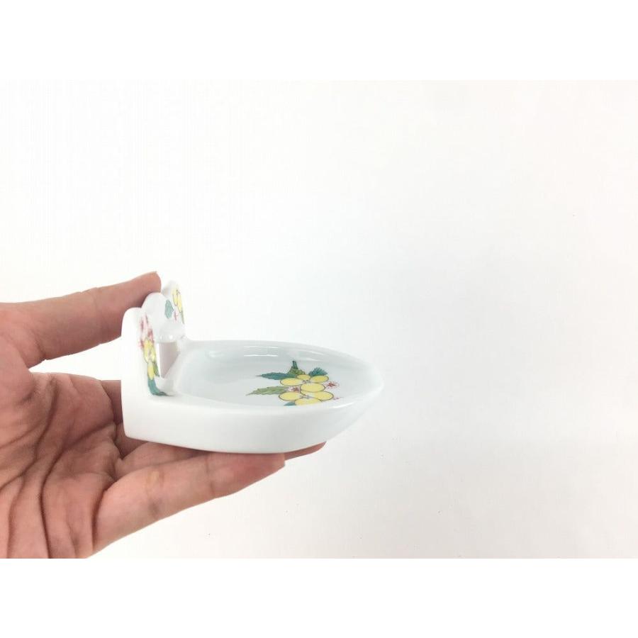 有田陶芸 お玉立て たてわき アジサイ 花散里 箱付 有田焼 便利グッズ