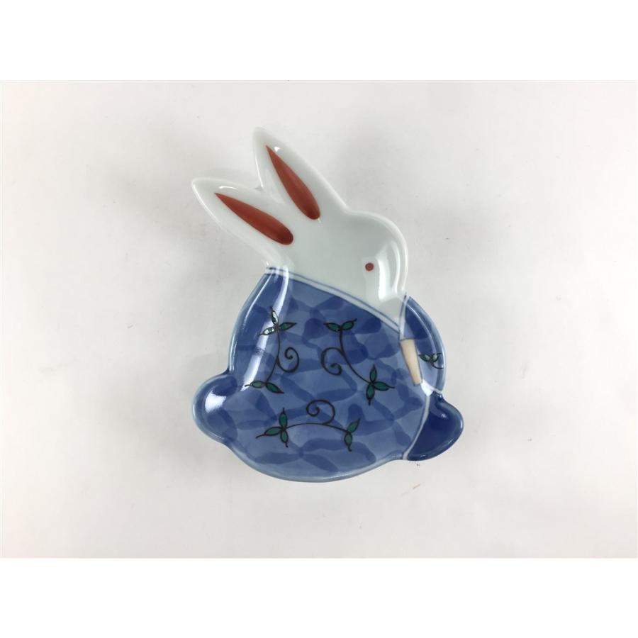 有田焼 伝平窯 13cmうさぎ銘々皿 唐草雛(男雛 / 女雛)【皿 小皿 陶器