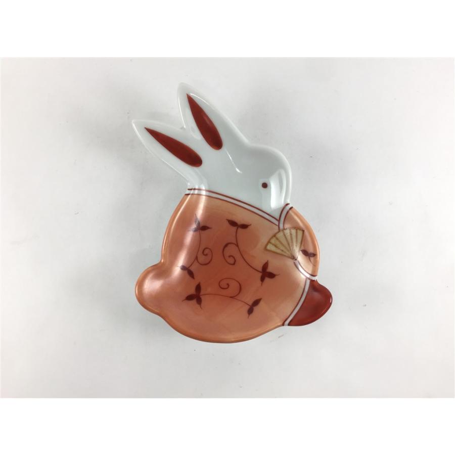 有田焼 伝平窯 13cmうさぎ銘々皿 唐草雛(男雛 / 女雛)【皿 小皿 陶器