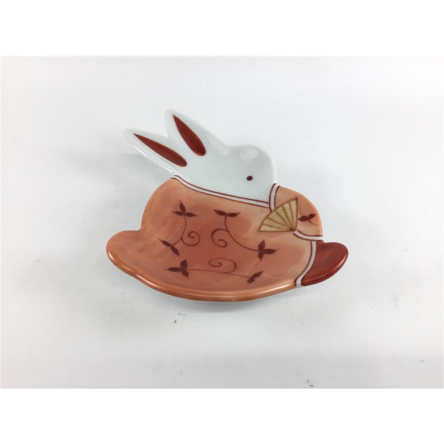 有田焼 伝平窯 13cmうさぎ銘々皿 唐草雛(男雛 / 女雛)【皿 小皿 陶器