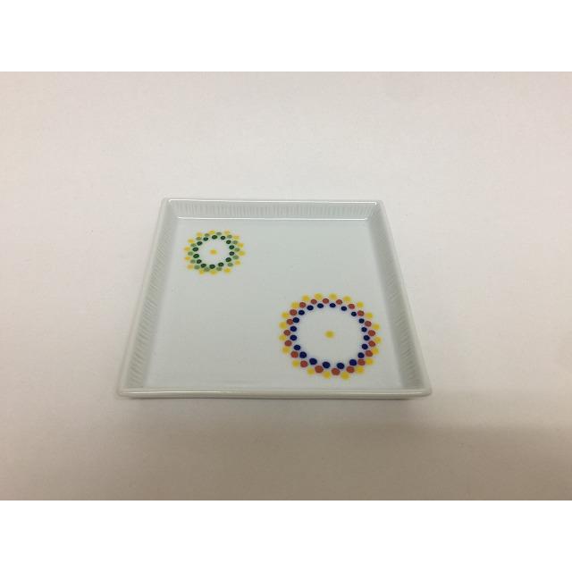 波佐見焼 永泉窯 正角皿 花火 小皿 角皿 11cm 花火柄 Esn 有田焼のお店 つじ信yahoo 店 通販 Yahoo ショッピング