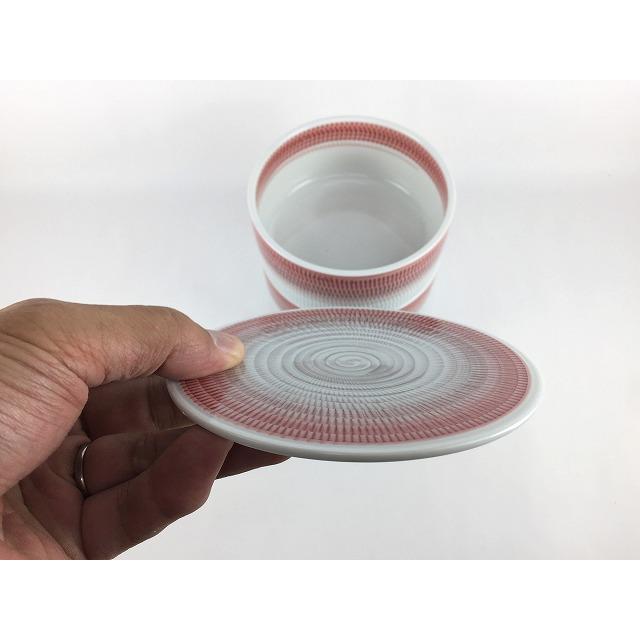 波佐見焼 一真窯 色染流し二段重 【重箱 2段 12cm 赤 青 緑 紫 富士二