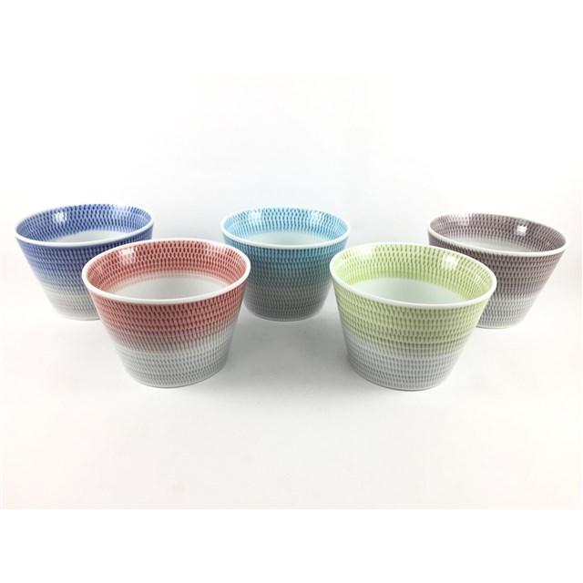 波佐見焼 一真窯 95蕎麦猪口.トチリ(青 /赤 /紫 /黄緑 / 青緑)【9.5cm
