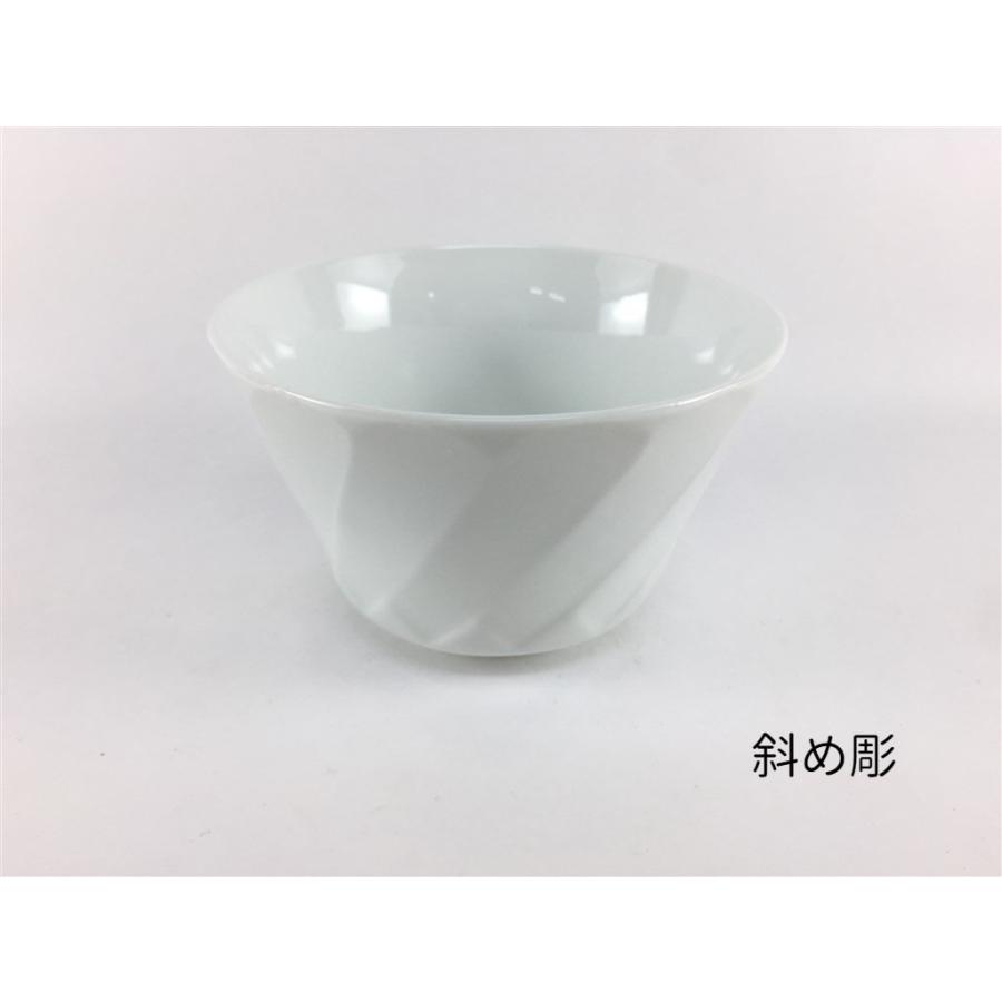 波佐見焼 一真窯 ボール 小 ライン 斜め彫 竹林 小鉢 茶碗 小丼 丼ぶり ボール ボウル 10.8cm 200cc 白色 重なり抜群｜y-tsujishin｜11