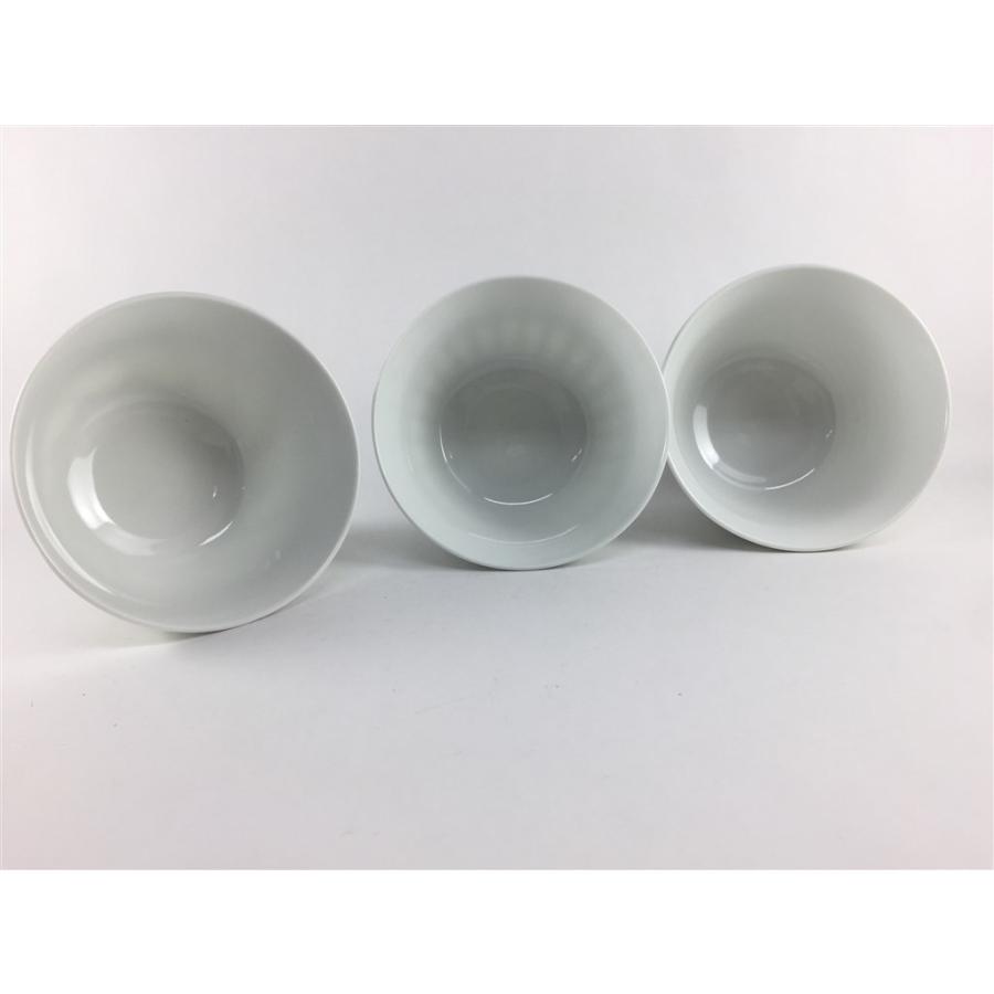 波佐見焼 一真窯 ボール 小 ライン 斜め彫 竹林 小鉢 茶碗 小丼 丼ぶり ボール ボウル 10.8cm 200cc 白色 重なり抜群｜y-tsujishin｜03