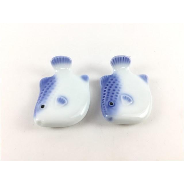 メール便送料無料 有田焼 北川美宣窯 フグ箸置 箸おき 河豚 ふぐ 魚の