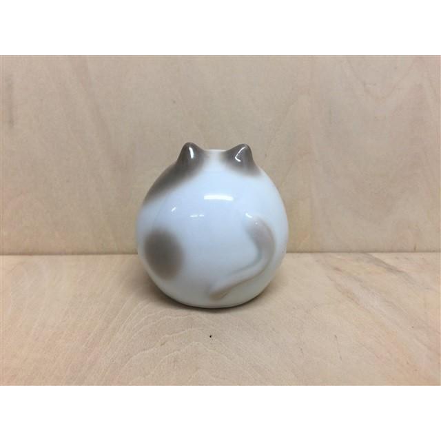 有田焼 北川美宣窯 まんまる猫 茶 ねこ ネコ 置物 陶磁器 飾り