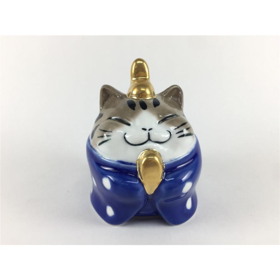 有田焼 北川美宣窯 猫びな(木台付き)(茶色／白色)【セット品】【雛人形