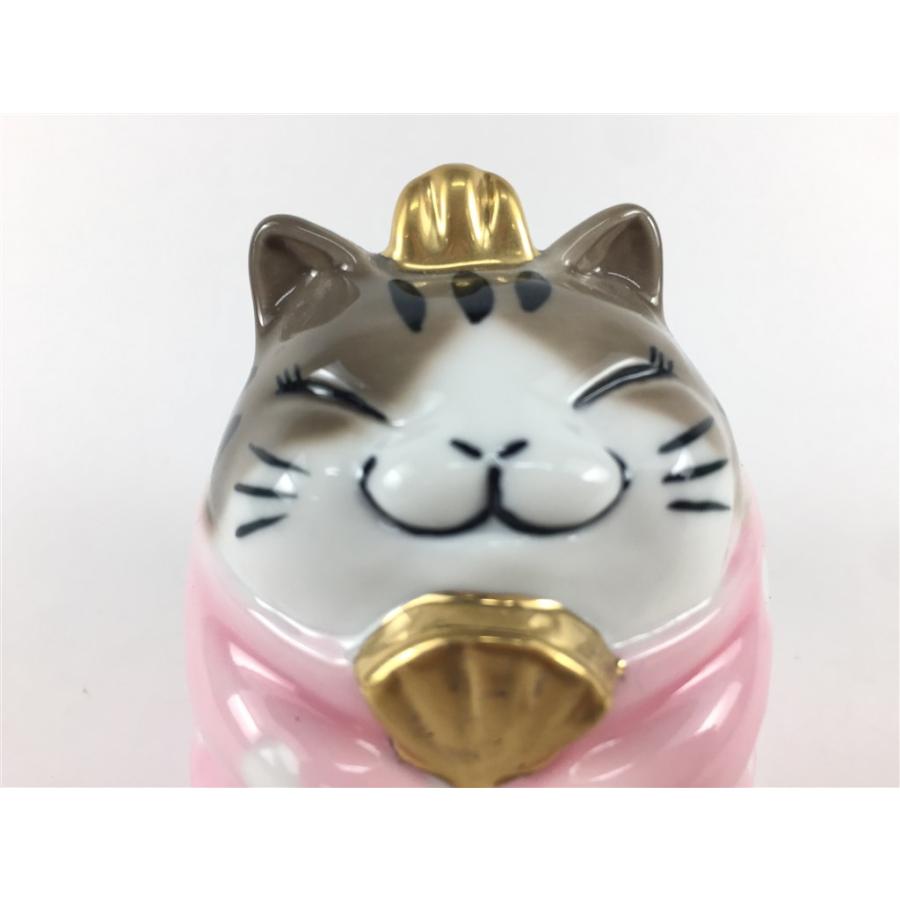 有田焼 北川美宣窯 猫びな(木台付き)(茶色／白色)【セット品】【雛人形