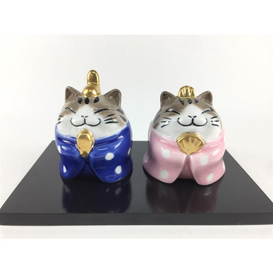 猫びな　素焼き　雛道具3点 猫びな 素焼き 雛道具3点 猫びな 素焼き 雛道具3点 猫びな 素焼き 雛