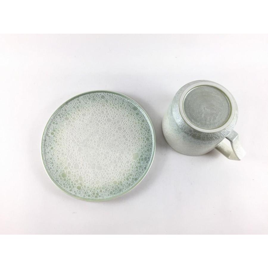 有田焼 吉右衛門窯 frame180ccコーヒーカップ＆ソーサー 渕色泡【カップソーサー カップ コップ 皿 おしゃれ 180cc 珈琲】の画像