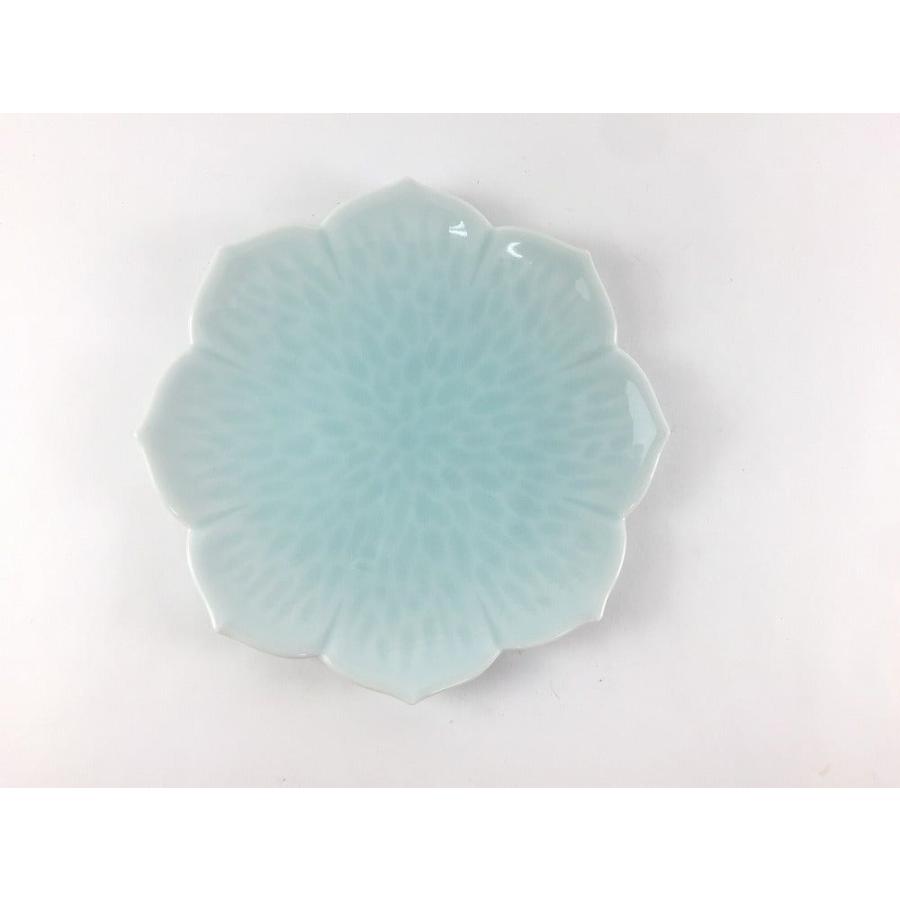 有田焼 貝山窯 桔梗型銘々皿 青白磁【16cm 中皿 銘々皿 平皿 プレート