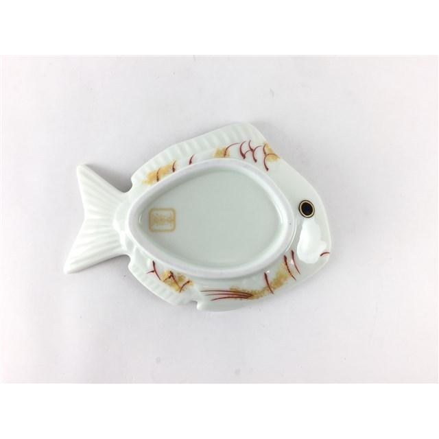 専用化粧箱入 有田焼 幸楽窯 鯛形小皿.紅白ペア 魚の形のお皿 魚