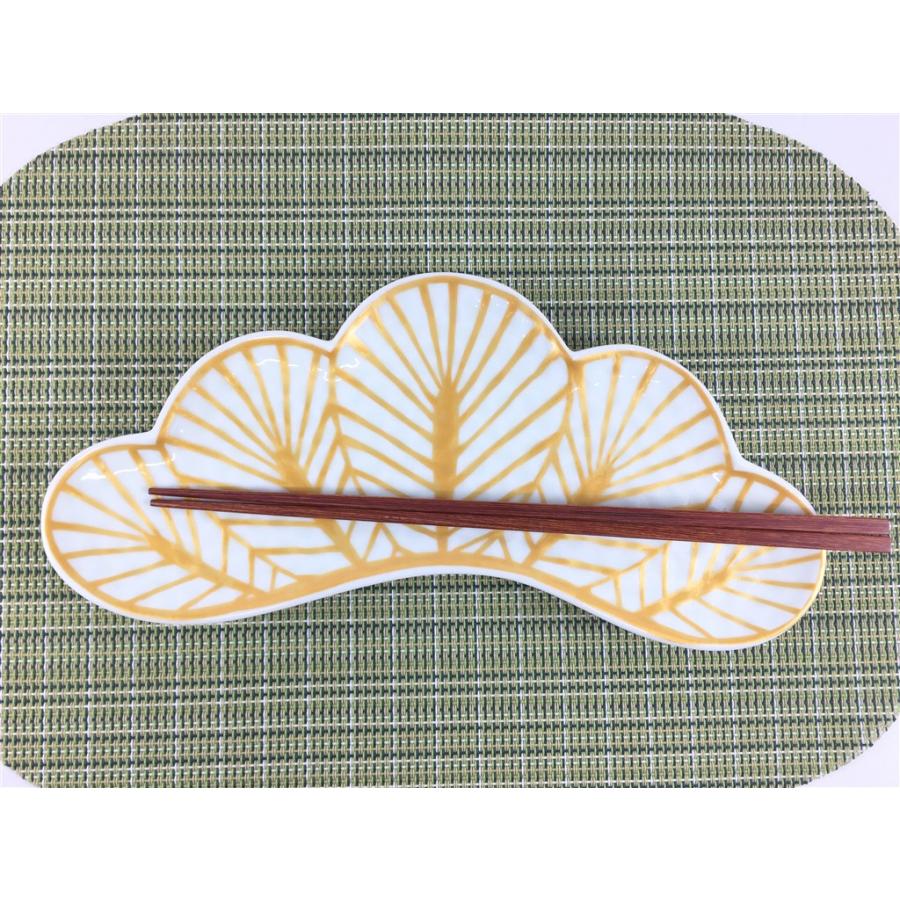 有田焼 幸楽窯の松型皿セット 楽天市場】【クーポン配布中】錦茶緑金松葉型 前菜皿 25cm 幸楽