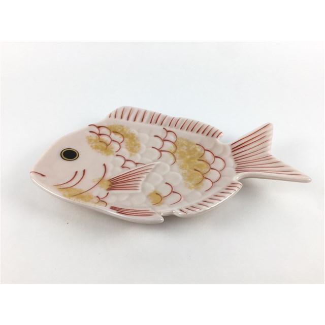 有田焼 幸楽窯 鯛形 銘々皿 ( 白.金タタキ / 桜.金タタキ )【13.5cm