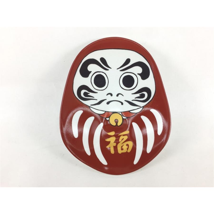有田焼 幸楽窯 錦福だるま銘々皿 11cm 皿 変形皿 食器 お祝い 達磨