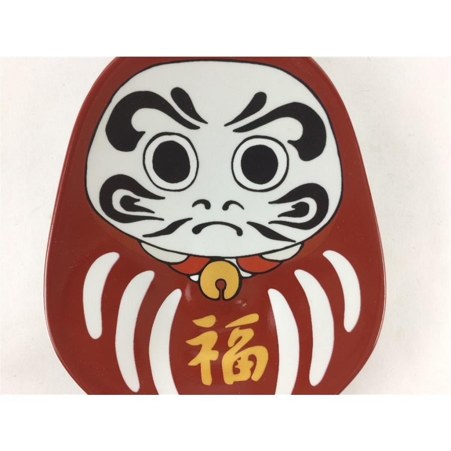 有田焼 幸楽窯 錦福だるま銘々皿 11cm 皿 変形皿 食器 お祝い 達磨