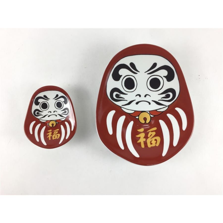 メール便送料無料 有田焼 幸楽窯 錦福だるま箸置 豆皿 5.5cm 箸置き