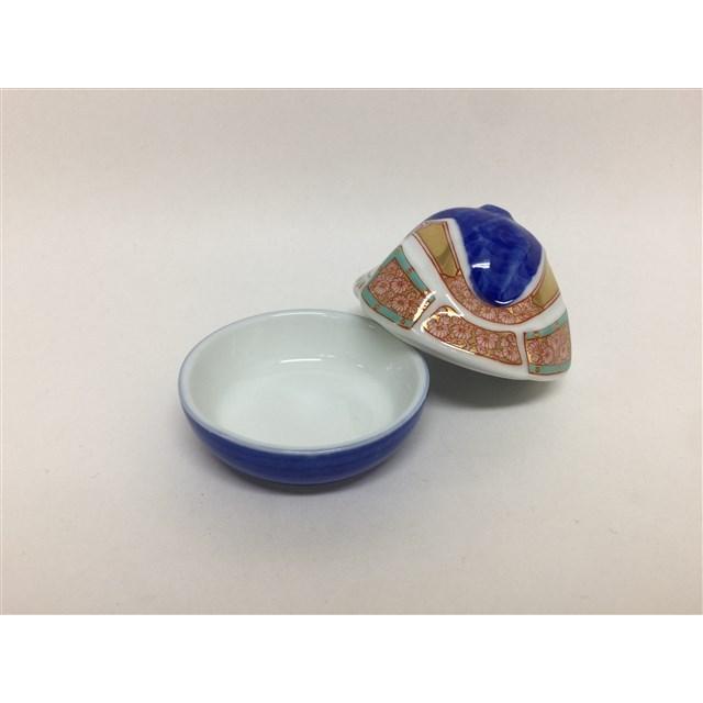 有田焼 幸楽窯 錦カブト珍味入 蓋物 6cm 兜 こどもの日 和風 おしゃれ