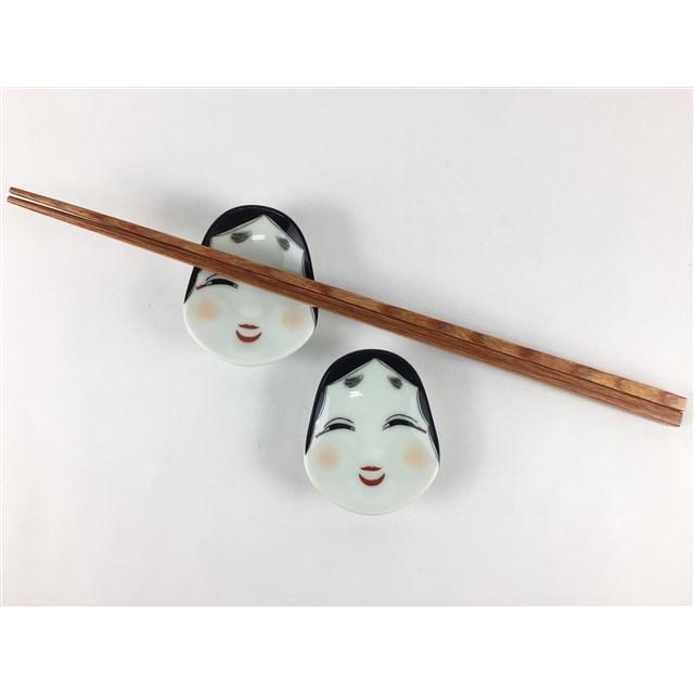 メール便送料無料】有田焼 幸楽窯 箸置(錦おふくさん/泣いた赤鬼)【5cm