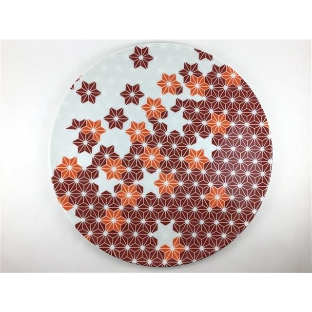 有田焼 幸楽窯 30cmラウンドプレート.星花(赤 / 緑)【大皿 丸皿 30cm