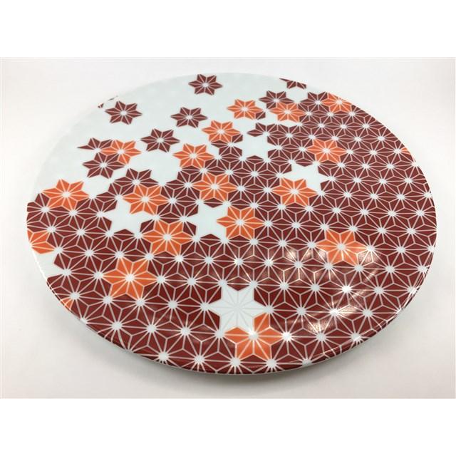 有田焼 幸楽窯 30cmラウンドプレート.星花(赤 / 緑)【大皿 丸皿 30cm