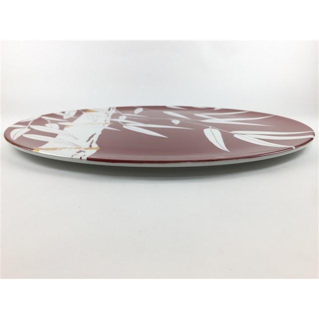 有田焼 幸楽窯 30cmラウンドプレート.竹林(赤 / 黒)【磁器 食器 大皿 丸皿 赤色 黒色 和風 錦銀盛竹林 赤30cm丸プレート皿/錦銀盛竹林 黒30cm丸プレート皿】の画像