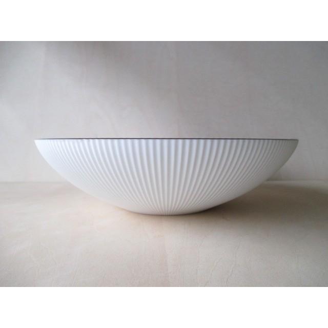 鎬 白磁ブラスト BOWL/Lふち錆あり 【公式通販】